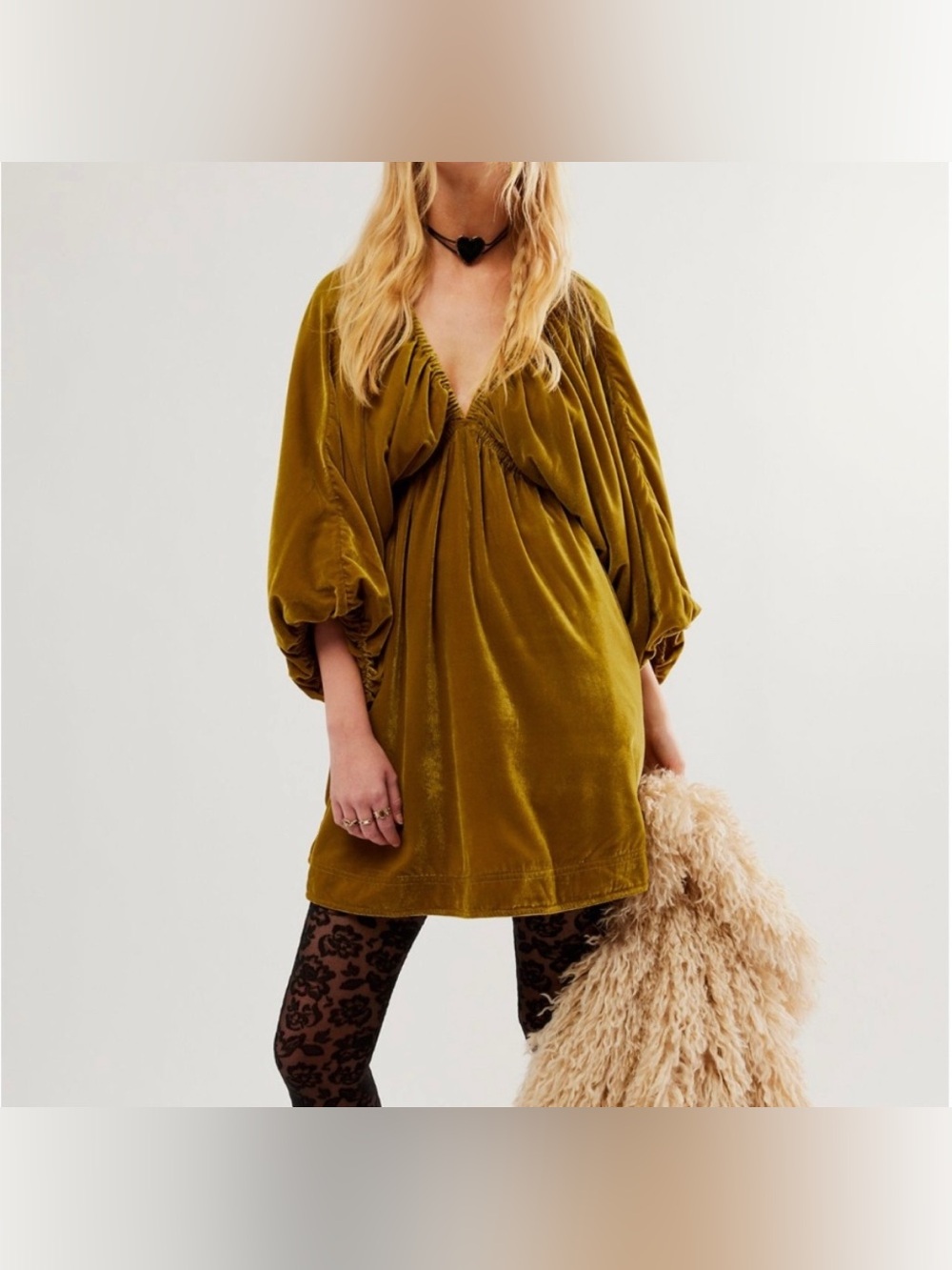 New Free People Estella Velvet Mini Dress Size Small
